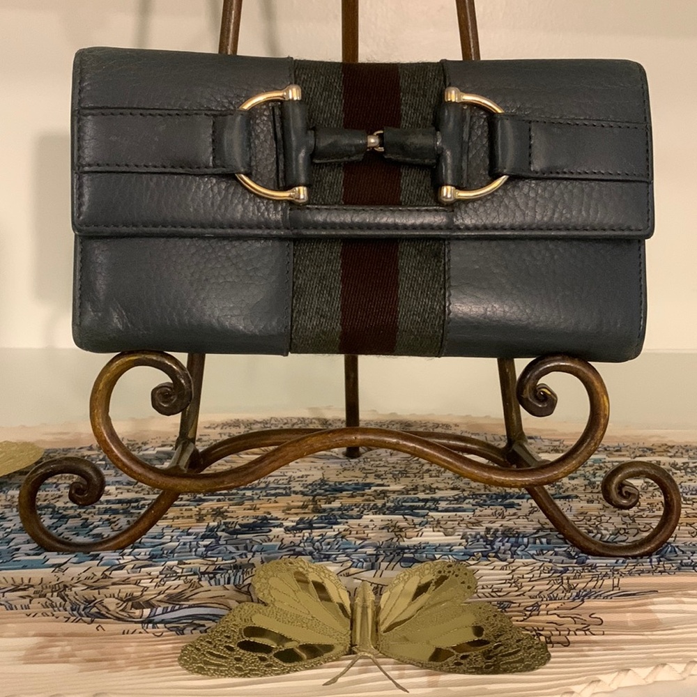 Gucci Web Horsebit Continental Long Wallet
